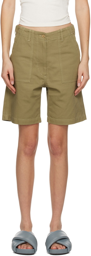 Photo: Nothing Written Khaki Worker Shorts