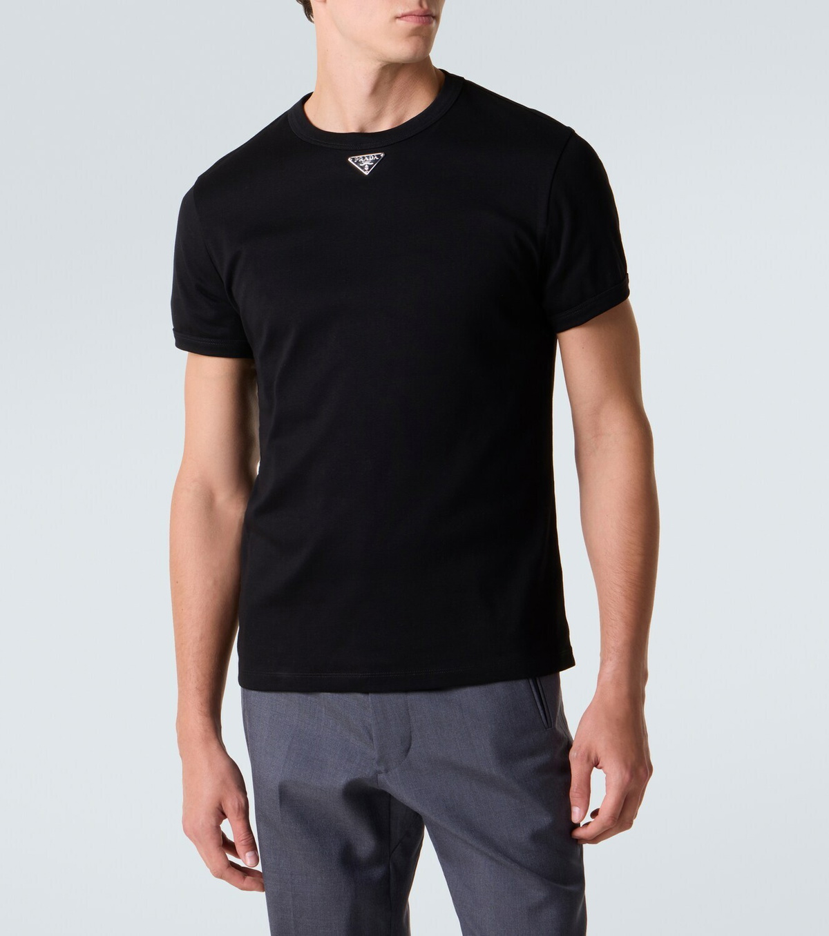 Prada Triangle cotton jersey T-shirt Prada