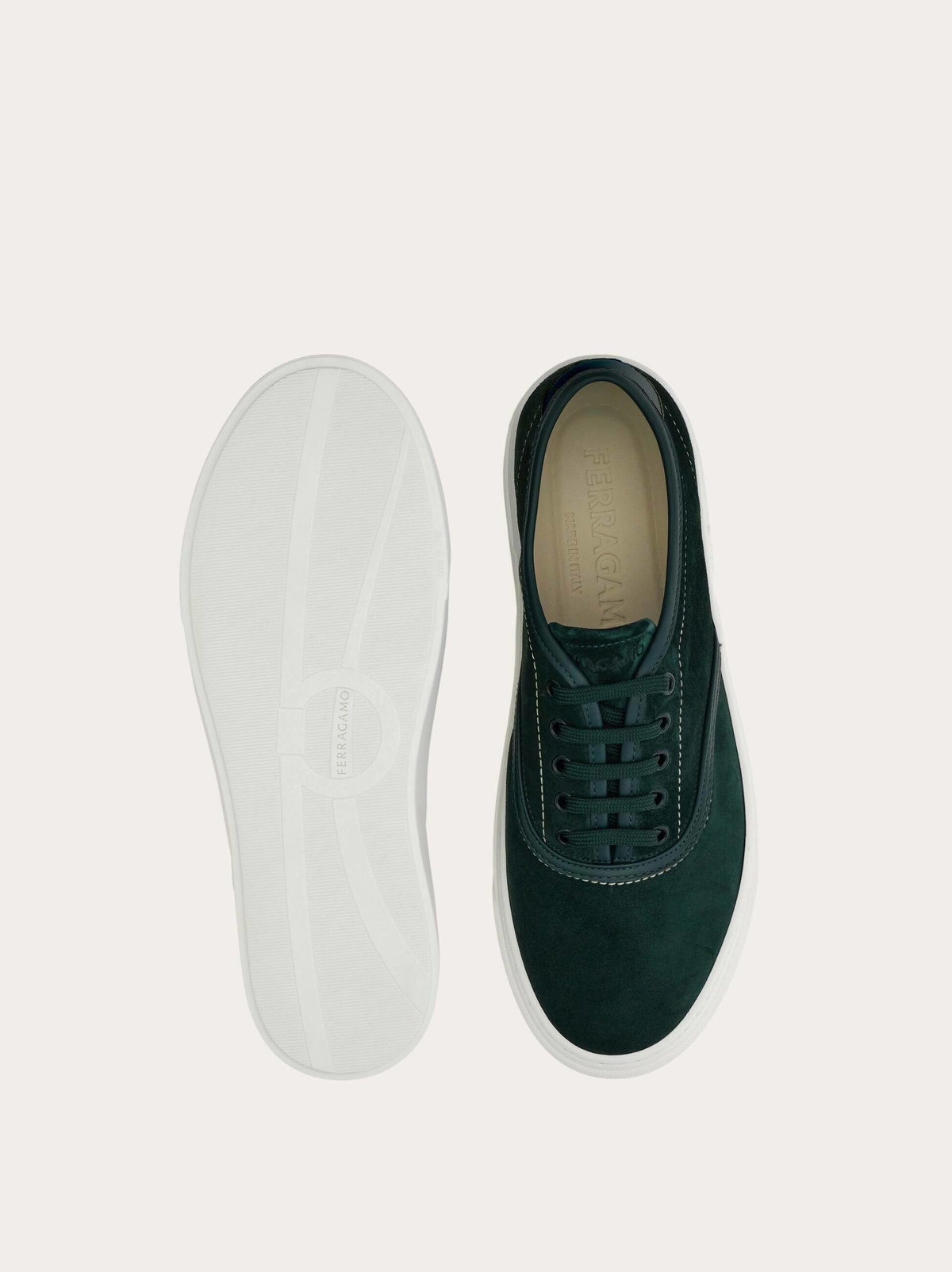 Ferragamo Mens Gancini sneaker in Green