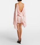 Balmain Printed satin shorts