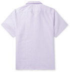 Richard James - Camp-Collar Linen Shirt - Purple