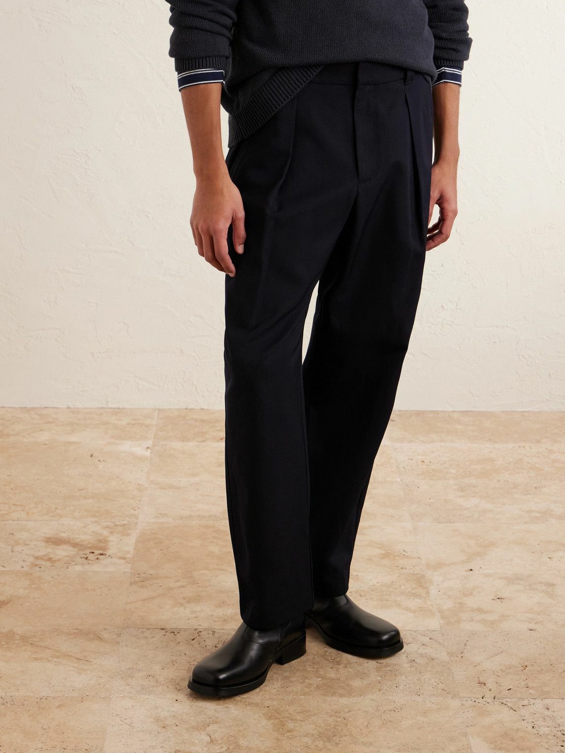A.P.C. - Renato Straight-Leg Pleated Twill Trousers - Blue