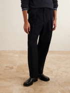 A.P.C. - Renato Straight-Leg Pleated Twill Trousers - Blue