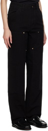 Carhartt Work In Progress Black Double Knee Jeans