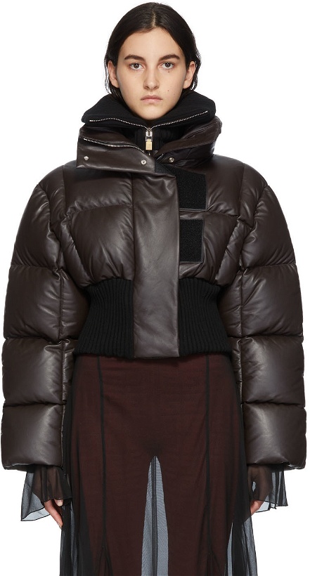 Photo: Givenchy Brown Leather Puffer Jacket