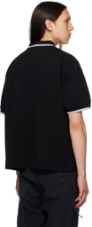 A-COLD-WALL* Black Embroidered Polo