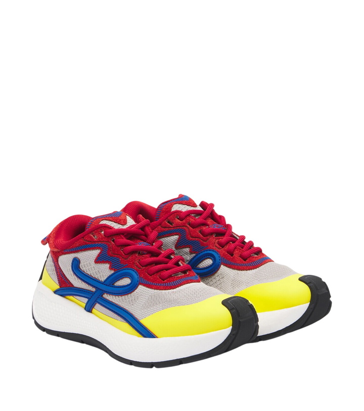 Photo: Loewe Pogo colorbocked mesh-trimmed sneakers