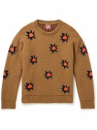 ZEGNA x The Elder Statesman - Intarsia Wool and Oasi Cashmere-Blend Sweater - Brown