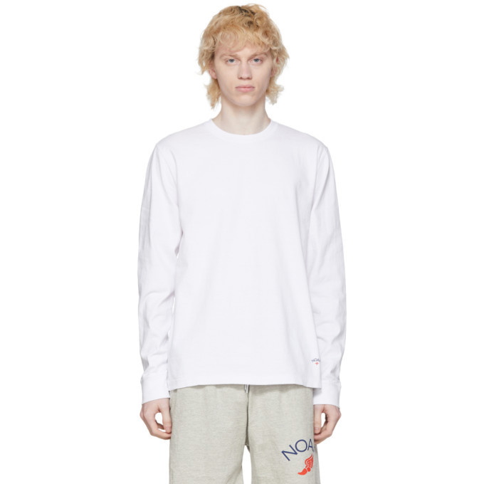 Photo: Noah NYC White Recycled Cotton Long Sleeve T-Shirt