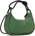 GANNI Green Medium Baguette Shoulder Bag