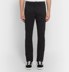 Nudie Jeans - Slim Adam Garment-Dyed Stretch Organic Cotton-Twill Trousers - Black