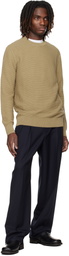 BOSS Beige Cotton Knitted Structure Sweater