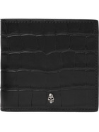 Alexander McQueen - Logo-Appliquéd Croc-Effect Leather Billfold Wallet