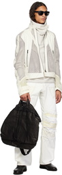 CARNET-ARCHIVE Off-White Paneled Faux-Leather Jacket