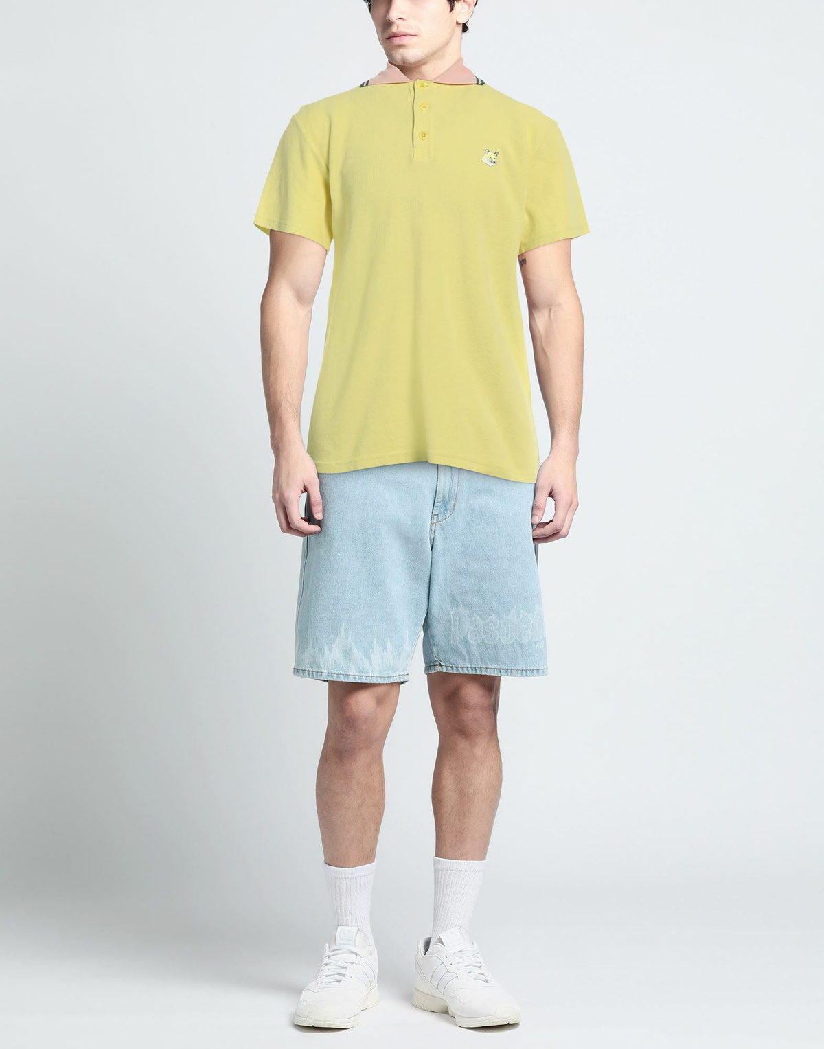 Maison Kitsuné Mens Polo shirt in Yellow