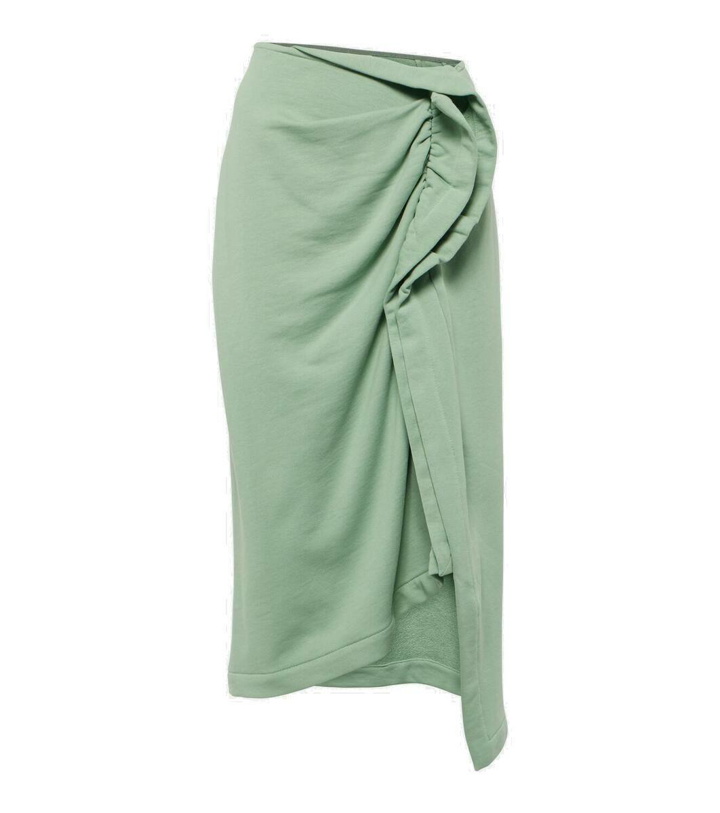 Photo: Dries Van Noten Gathered cotton midi skirt