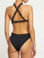 GIAMBATTISTA VALLI Ruffle Crossed Bikini Top