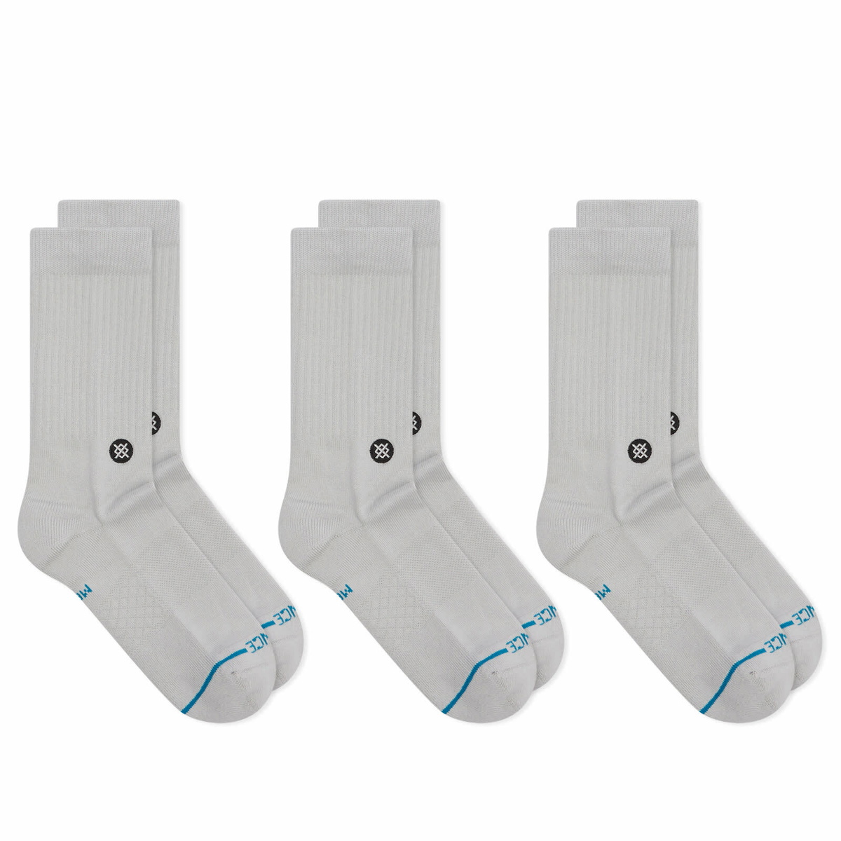 Stance for E by END. Basic Crew 3-Pack in Grey