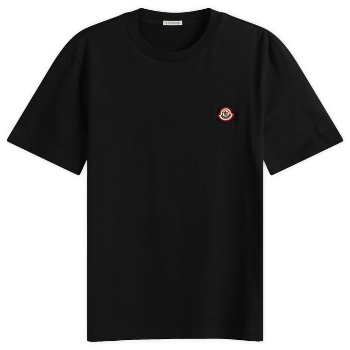 Photo: Moncler Men's Cotton Logo T-Shirt in Black