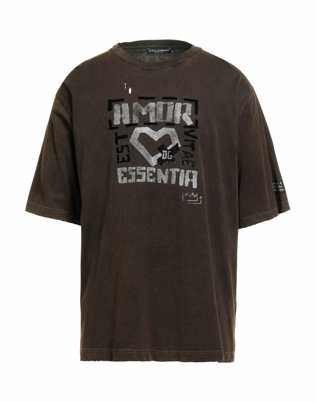 Photo: Dolce & gabbana Mens T-shirt Chocolate in Brown