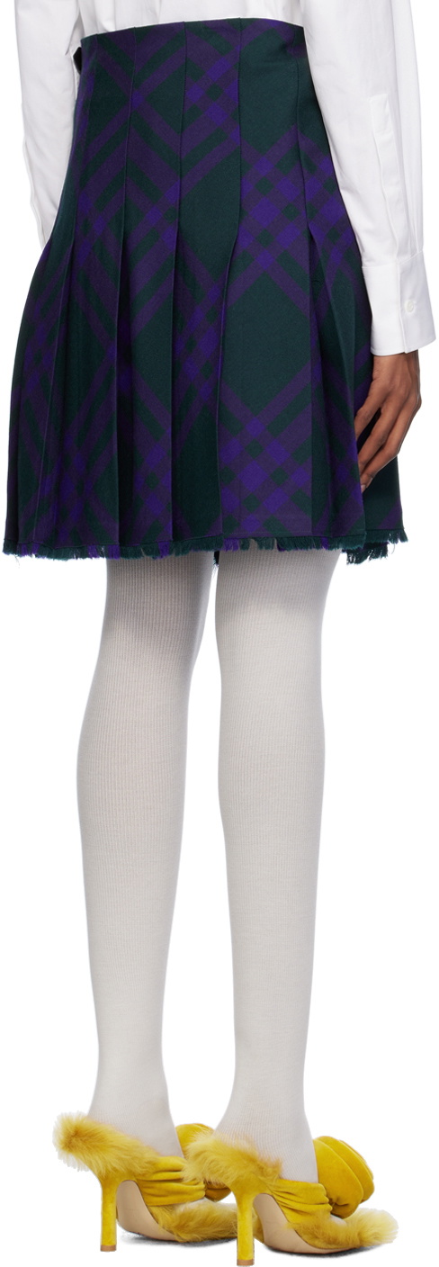 Burberry Green Check Midi Skirt Burberry