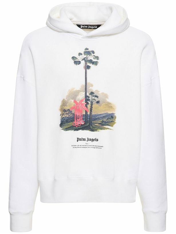 Photo: PALM ANGELS - Douby Lost In Amazonia Cotton Hoodie