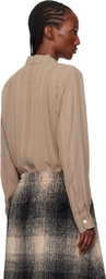NEEDLES Beige Open Collar Shirt