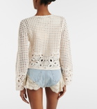 Frame Postcard crochet cotton cardigan