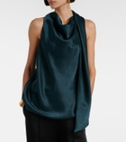 Vince Scarf-detail satin top