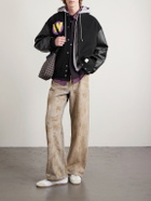WTAPS - Logo-Appliquéd Panelled Melton Wool-Blend Jacket - Black