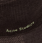 Acne Studios - Logo-Embroidered Stretch Cotton-Corduroy Bucket Hat - Brown