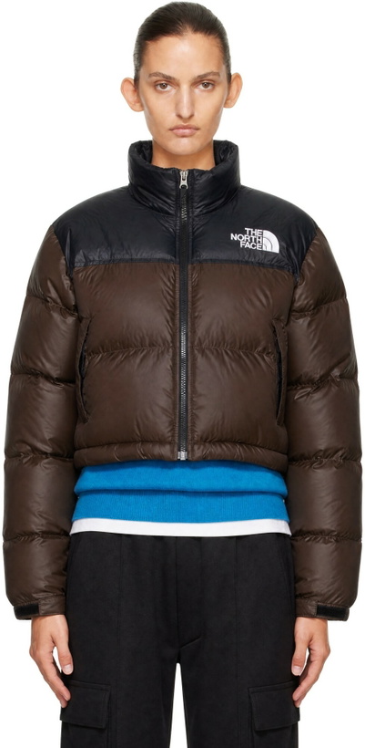 Photo: The North Face Brown Nuptse Short Down Jacket