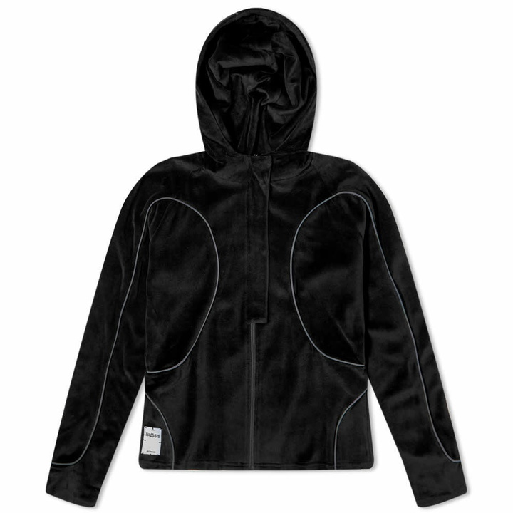 Photo: MCQ Women's Tonal Panel Track Jacket in Darkest Black