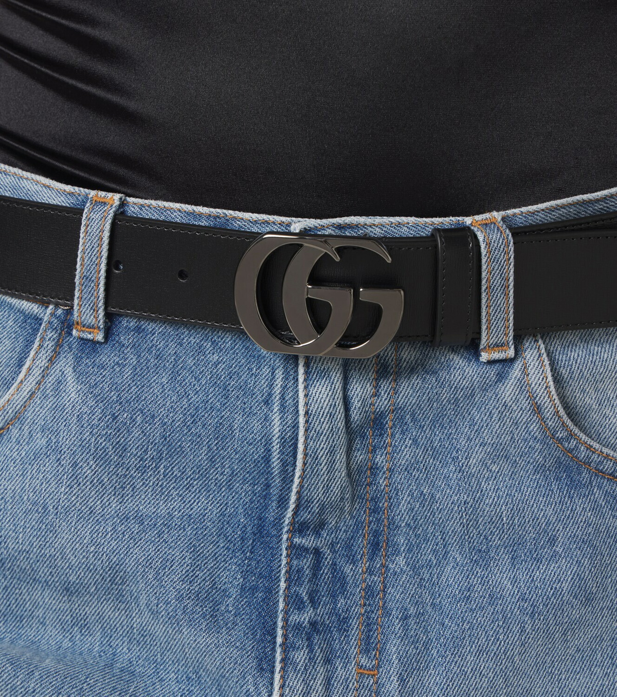 Gucci Cut GG Marmont leather belt