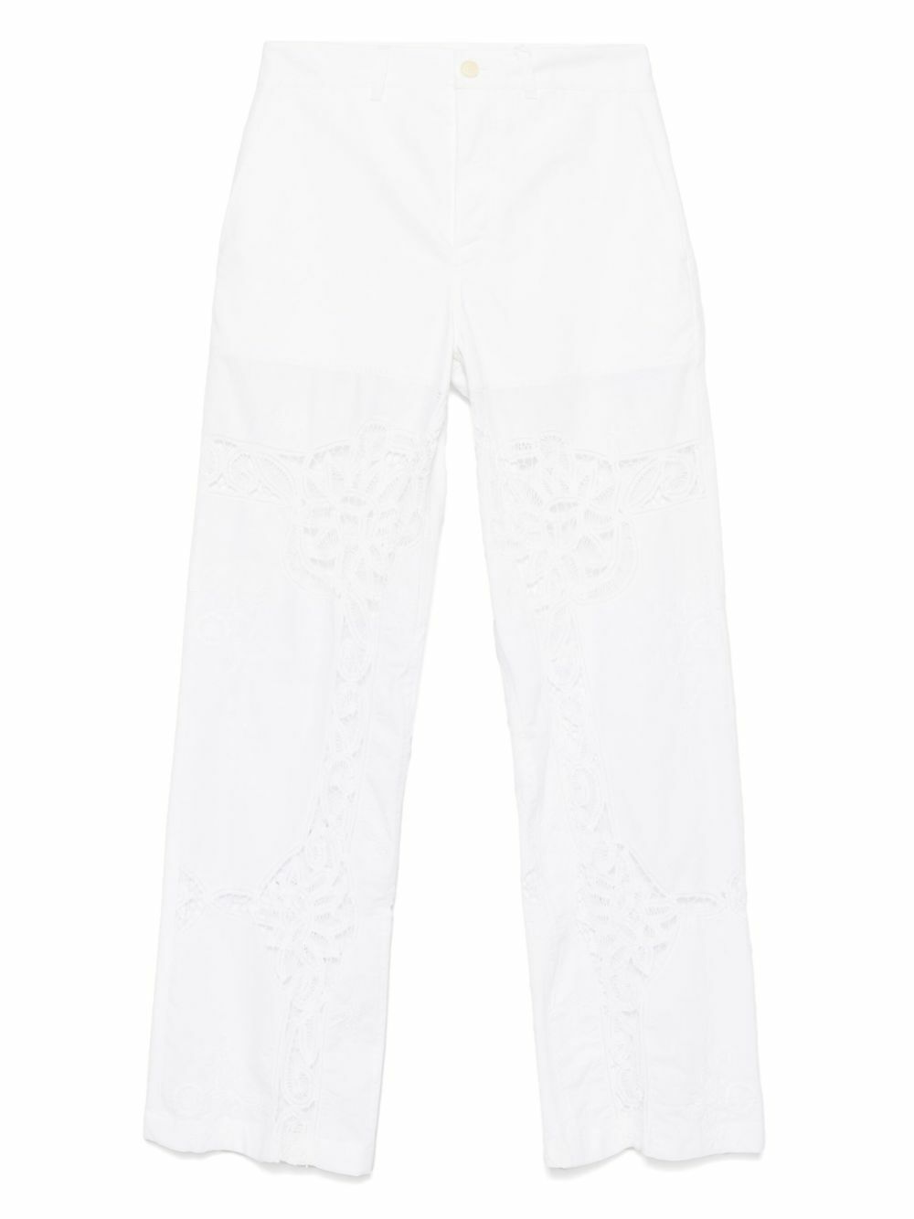 Marine Serre Women's Moon Jacquard Twill Workwear Pants in