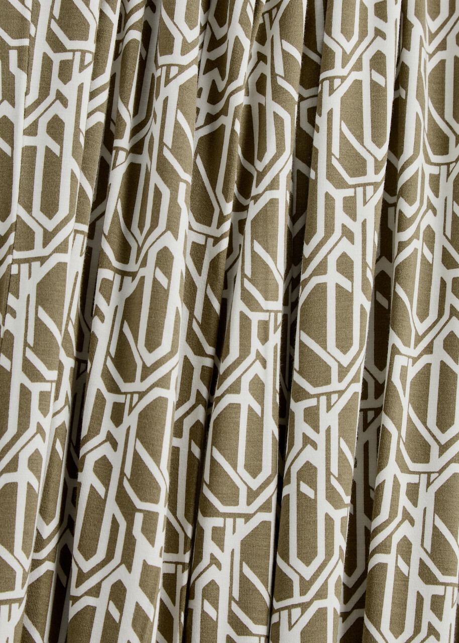 Diane Von Furstenberg Brooklyn Printed Jersey Trousers Khaki
