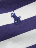 POLO RALPH LAUREN - Logo-Embroidered Striped Cotton-Jersey T-Shirt - Blue
