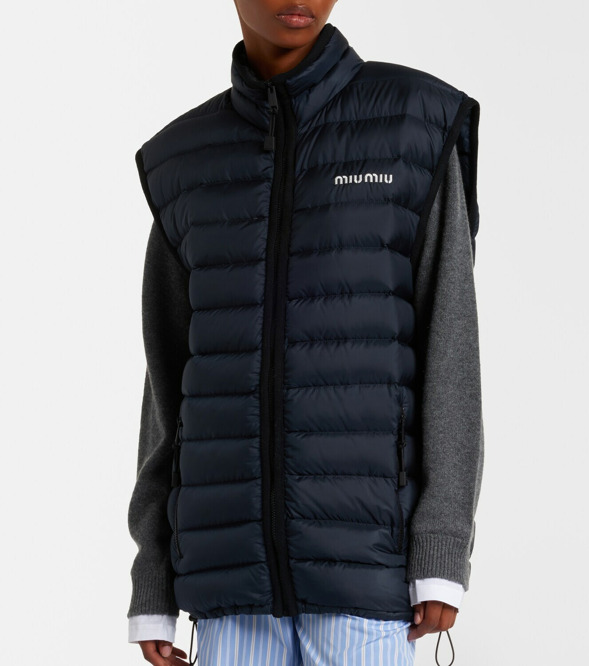 Miu Miu Paneled down vest Miu Miu
