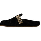 Burberry Black Check Suede Urchin Loafers