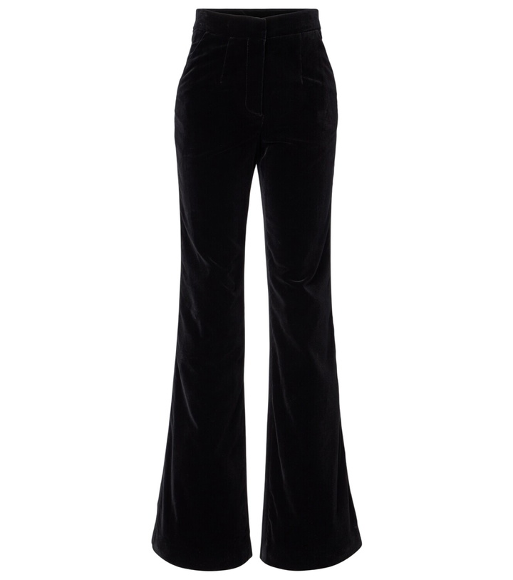 Photo: Costarellos Cotton velvet wide-leg pants