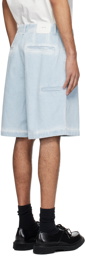 Solid Homme Blue Four-Pocket Denim Shorts