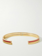 Roxanne Assoulin - Set of Two Gold-Plated Enamel Cuffs