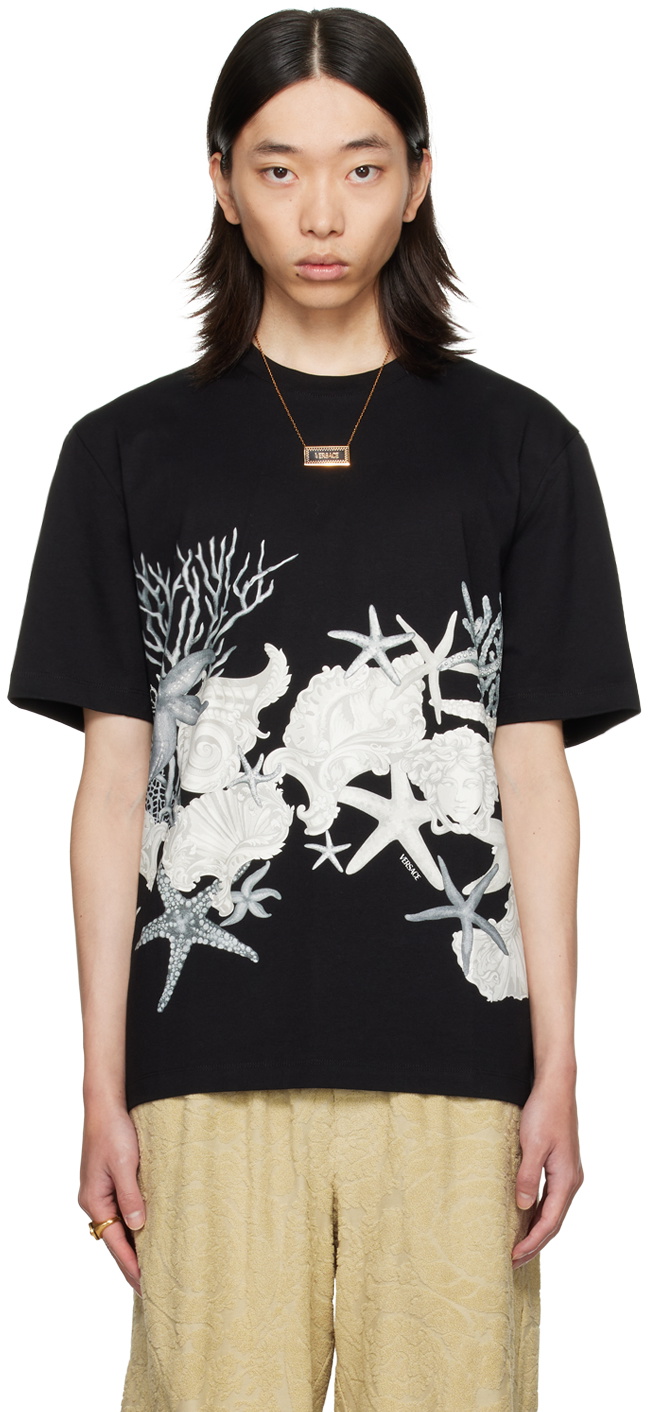 Versace Black Barocco Sea T-Shirt Versace
