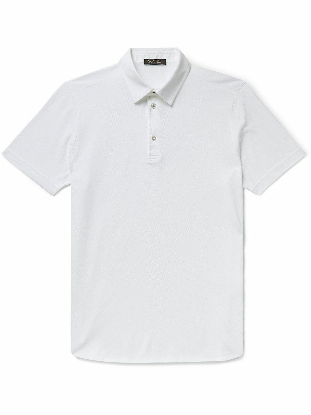 Photo: Loro Piana - Cotton-Piqué Polo Shirt - White