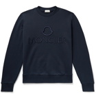 MONCLER - Logo-Embroidered Loopback Cotton-Jersey Sweatshirt - Blue