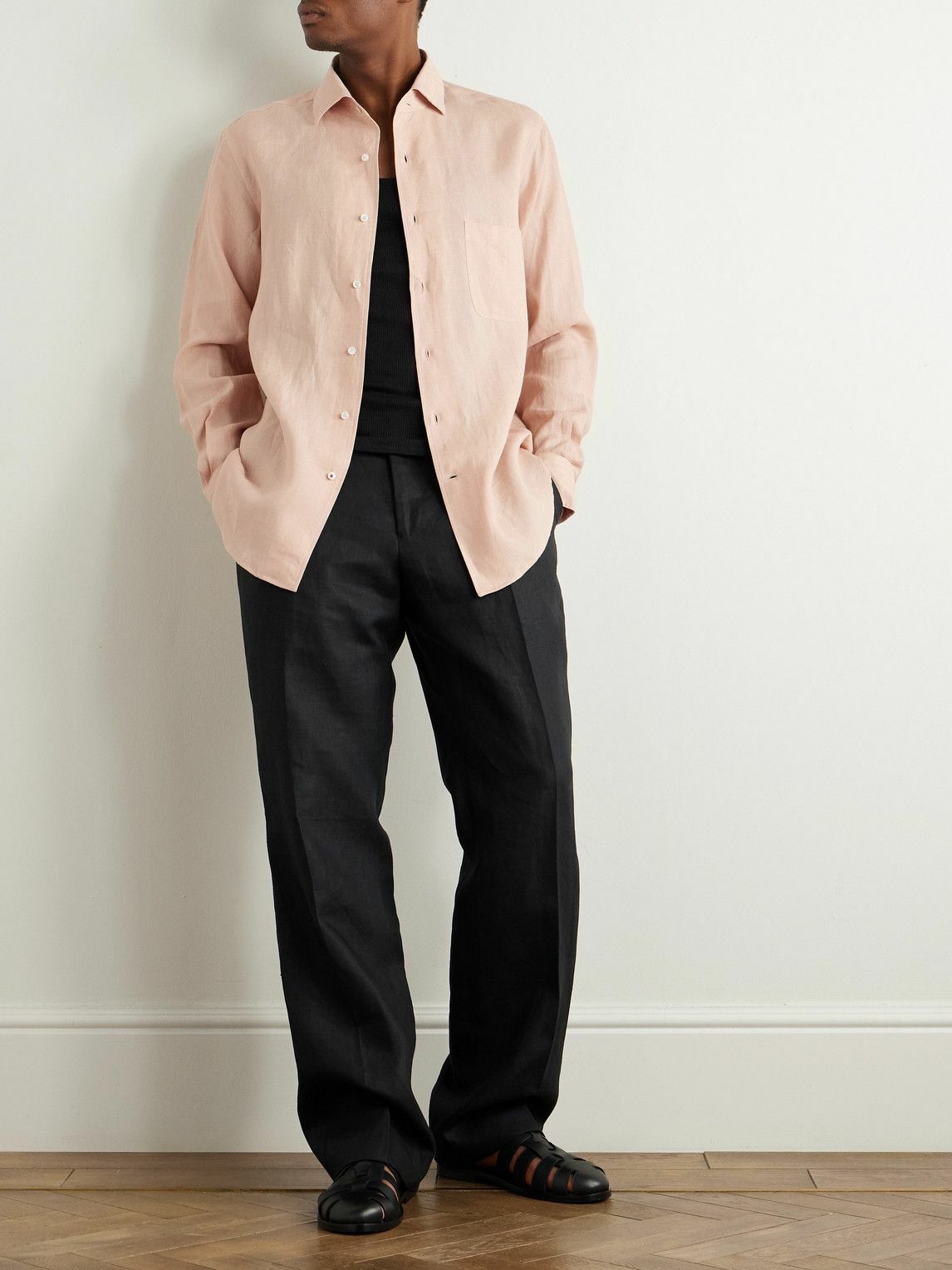 Loro Piana - André Linen Shirt - Pink