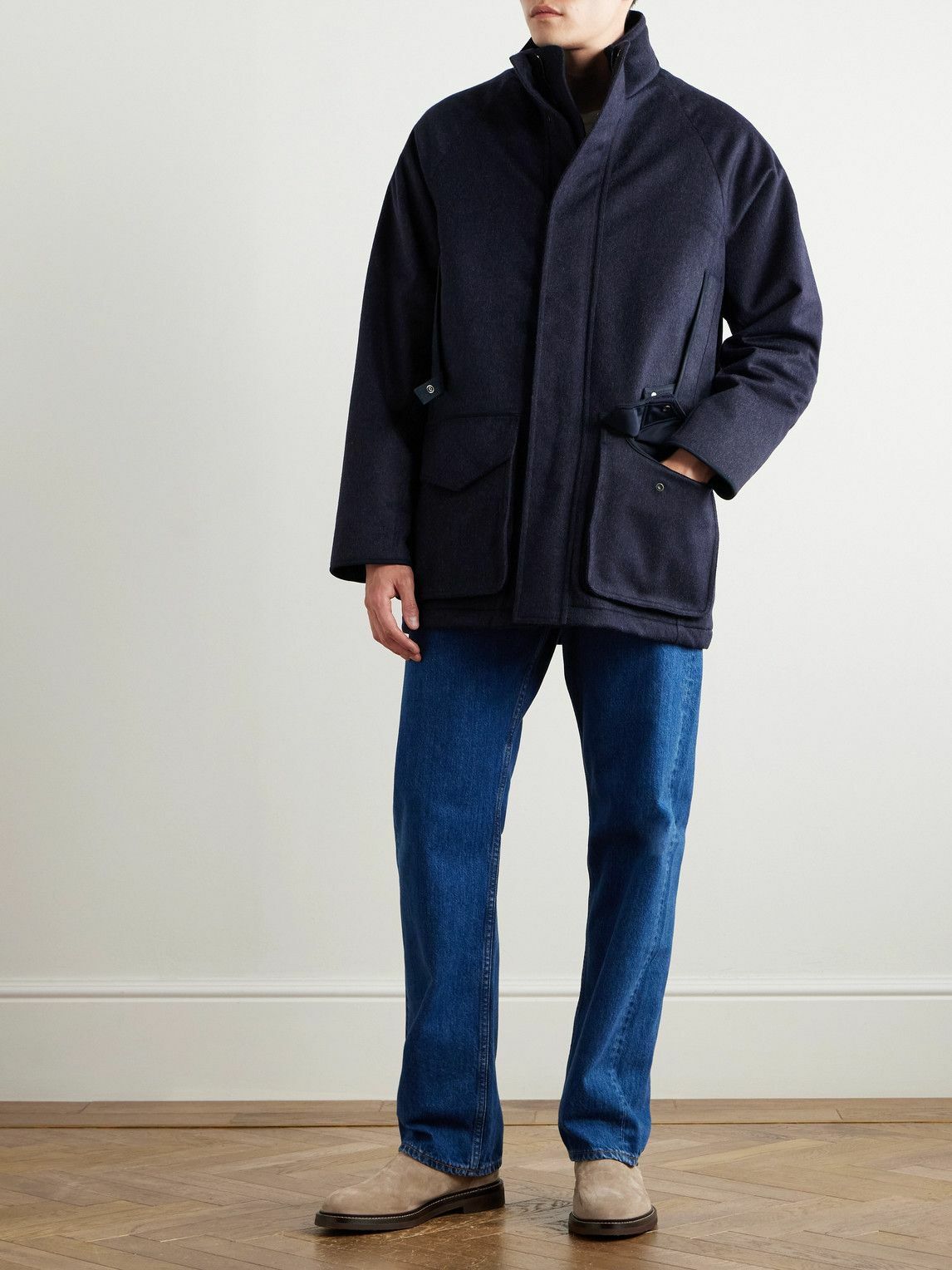 Purdey - Wool and Alpaca-Blend Field Coat - Blue