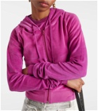 Acne Studios Francess velvet zip-up hoodie