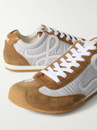 LOEWE - Ballet Runner 2.0 Logo-Appliquéd Shell, Suede and Leather Sneakers - Gray