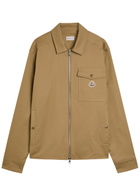 Moncler Logo Stretch-cotton Overshirt Sand